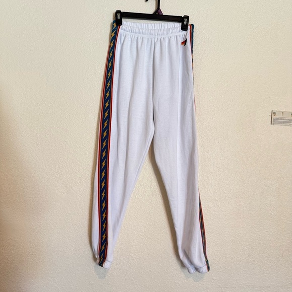 Aviator nation BOLT STRIPE SWEATPANTS - WHITE - Picture 5 of 14